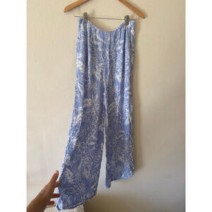 Like New Roxy floral Hawaiian print cotton breezy loose fit pant size medium